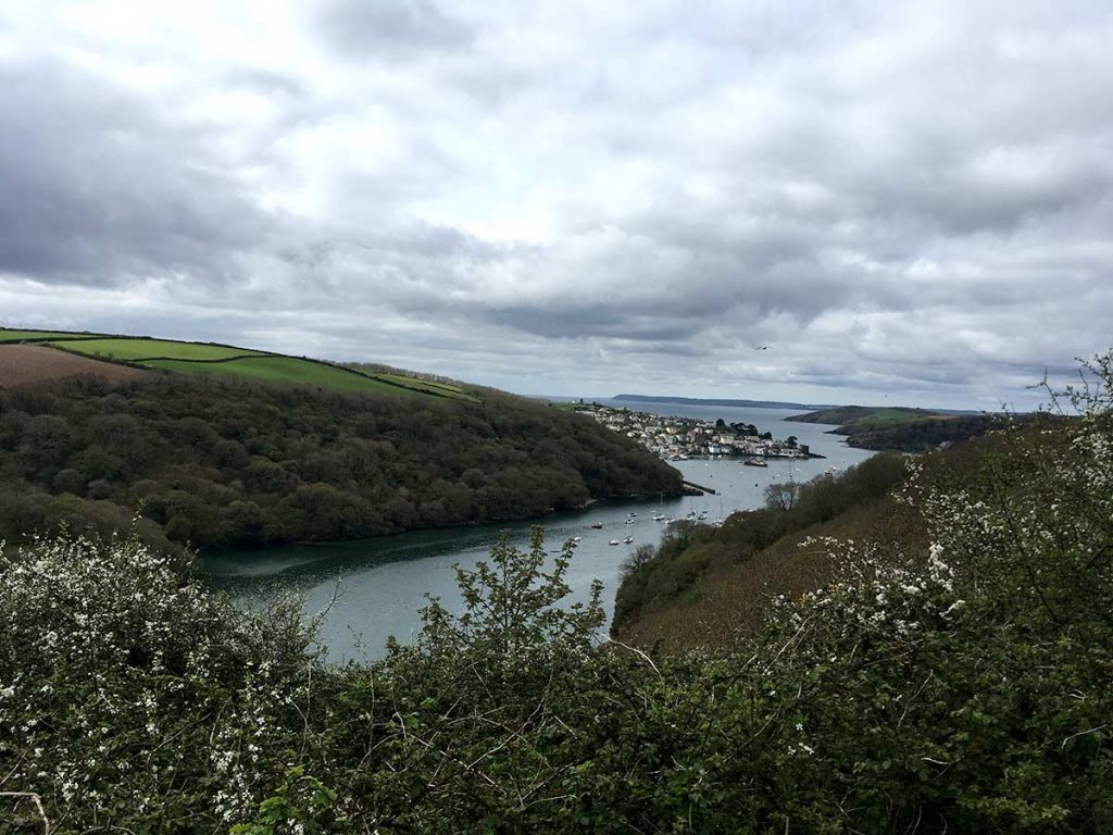 Looking down the Fowey Estuary to Sea